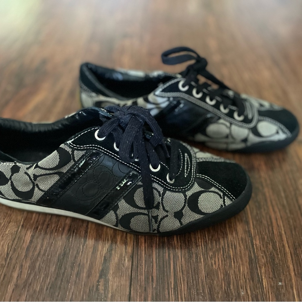 Coach Black and Gray Signature Sneakers